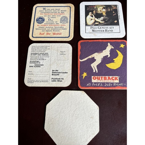 Beer Coasters Vintage Beer Coasters - Assorted lot of 5 Beer Collectibles Paper - Picture 8 of 14